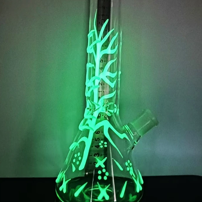 10.5" Glowing Grove Beaker Glass Bong