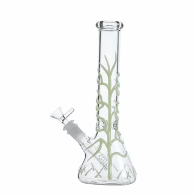 10.5" Glowing Grove Beaker Glass Bong - Image 2