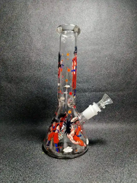 10″ Goku Dragon Ball Z Inspired Glass Bong 10" Goku Dragon Ball Z Inspired Glass Bong