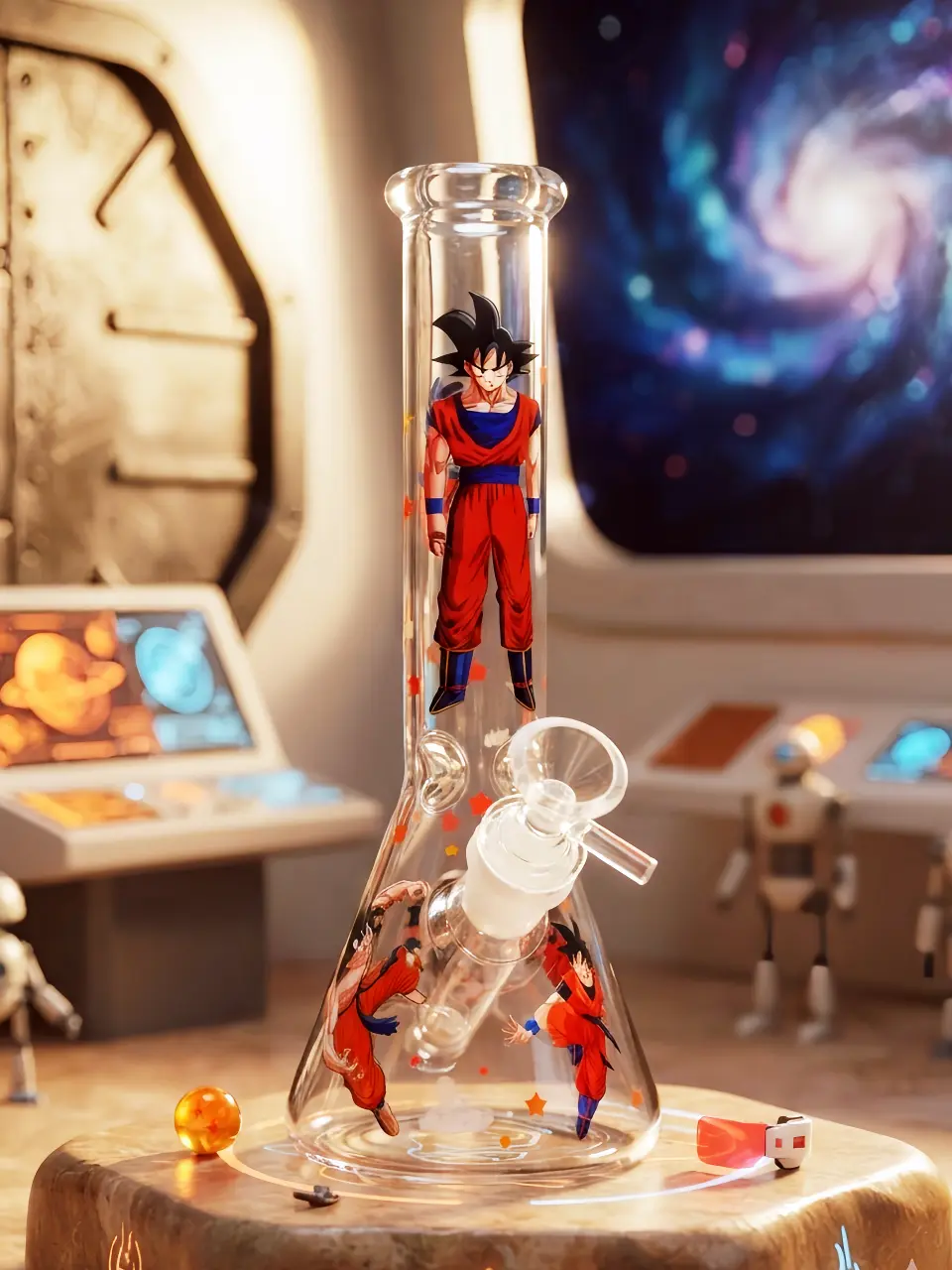 10" Goku Dragon Ball Z Inspired Glass Bong 10″ Goku Dragon Ball Z Inspired Glass Bong