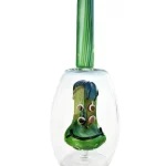 7.5" Goofy Green Face Glass Bong