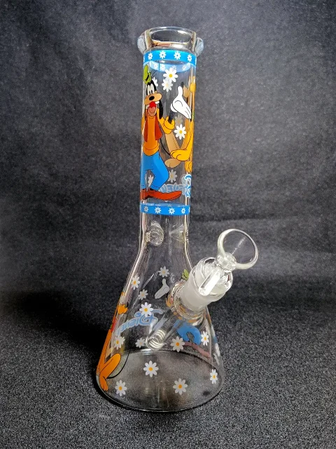 10" Goofy & Pluto Disney Daisy Beaker Glass Bong