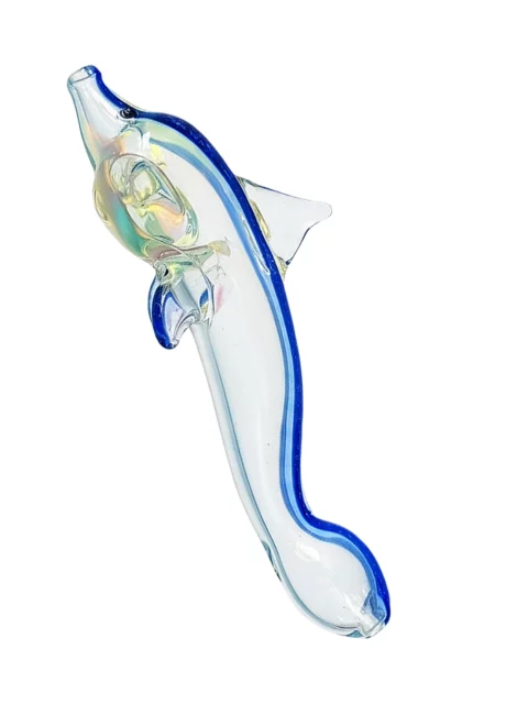 Graceful Dolphin 5.7" Borosilicate Glass Hand Pipe