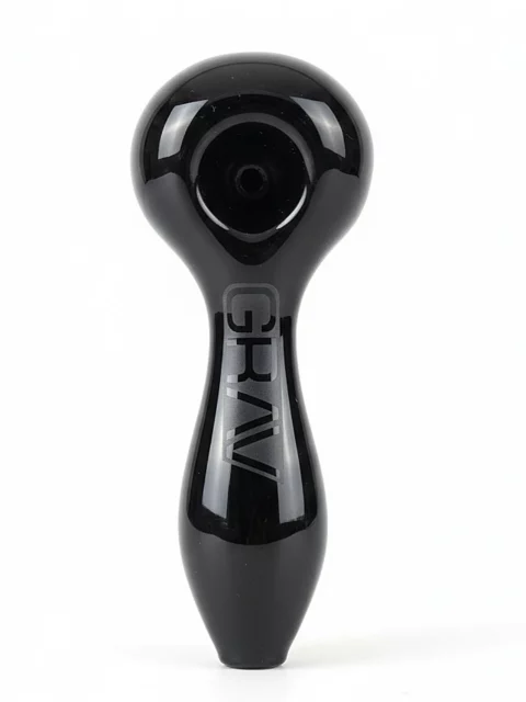 4" GRAV® Classic Glass Spoon Pipe Black