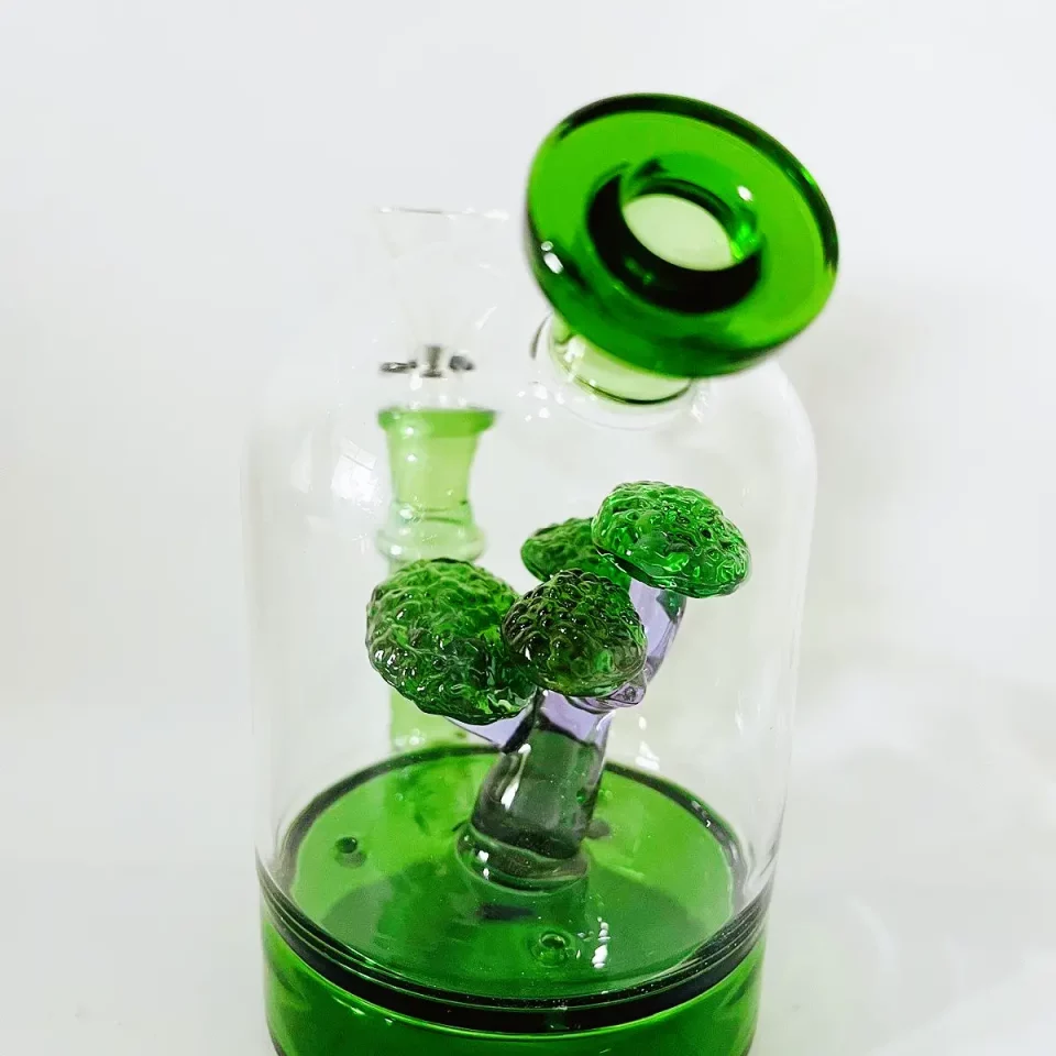 5.5" Green Bonsai Bliss Bubbler Bong/Dab Rig