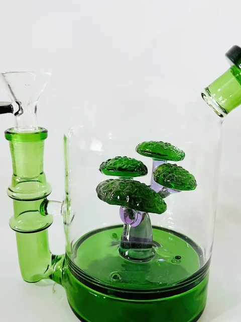 5.5" Green Bonsai Bliss Bubbler Bong/Dab Rig