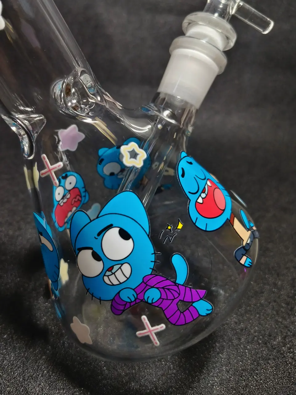 Gumball Watterson The Amazing World of Gumball Cartoon Character Beaker Glass Bong