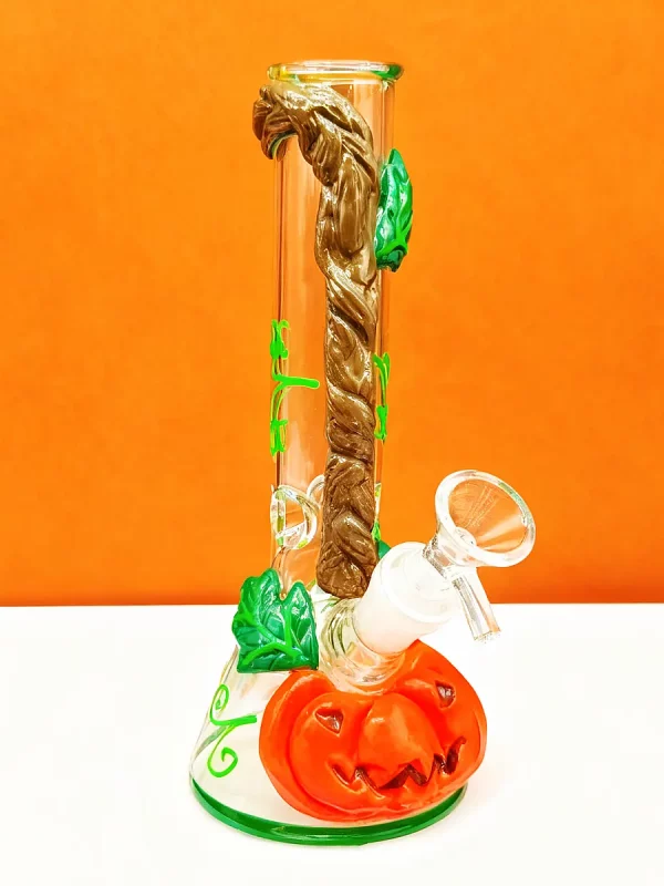 10″ Halloween 3D Pumpkin Glow-in-the-dark Bong