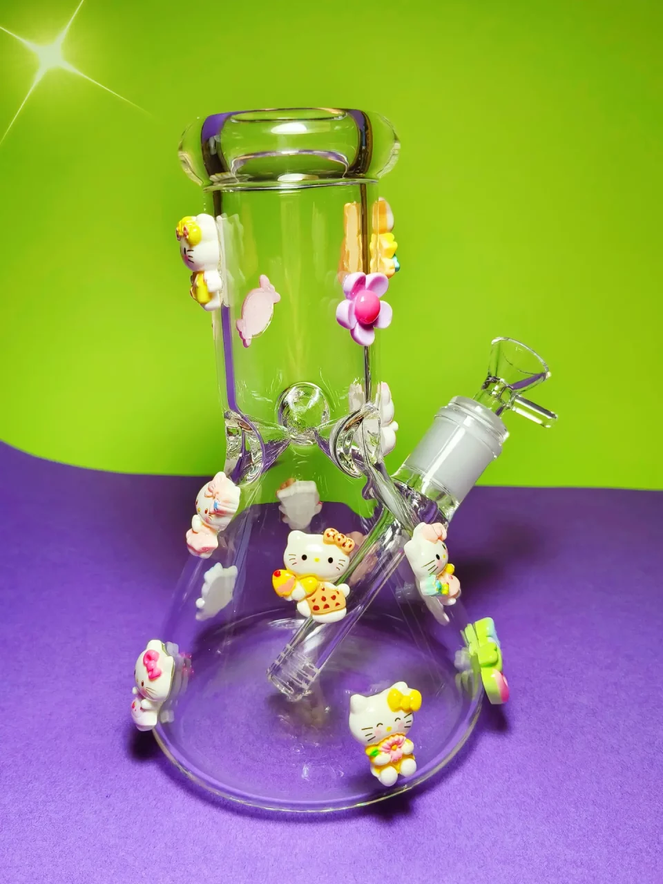 8" Handcrafted Hello Kitty “Kawaii Charm” Glass Bong