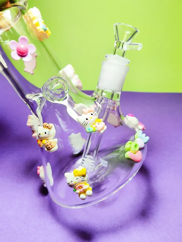 8" Handcrafted Hello Kitty “Kawaii Charm” Glass Bong