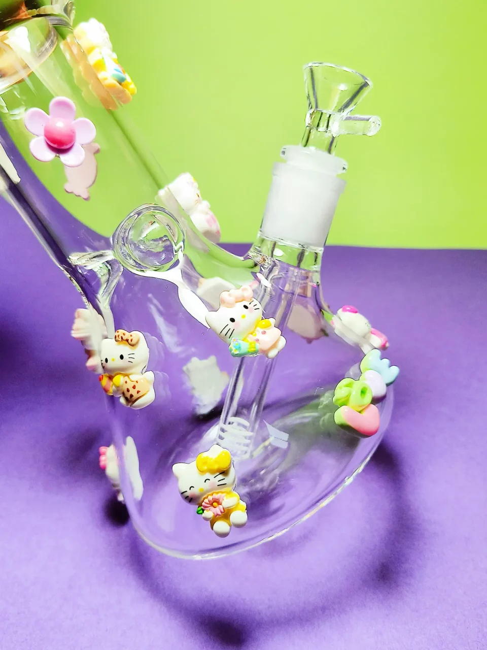 8" Handcrafted Hello Kitty “Kawaii Charm” Glass Bong