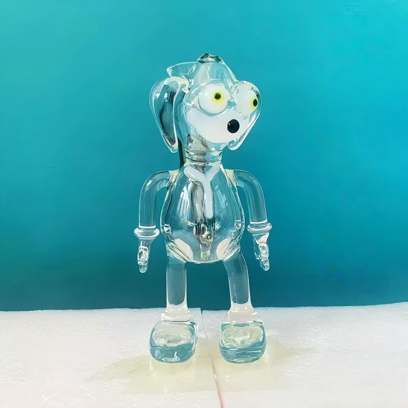 5.5" Handcrafted Realistic Puppy Glass Pipe