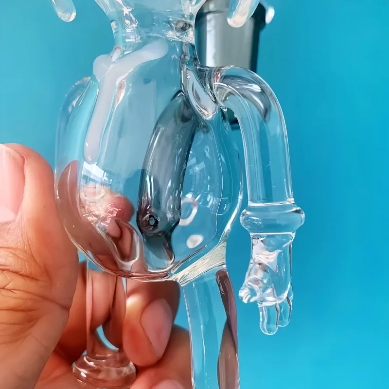 5.5" Handcrafted Realistic Puppy Glass Pipe