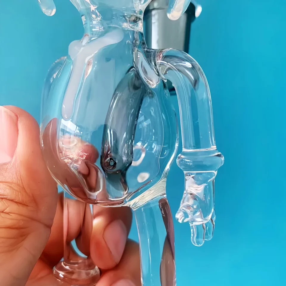5.5" Handcrafted Realistic Puppy Glass Pipe