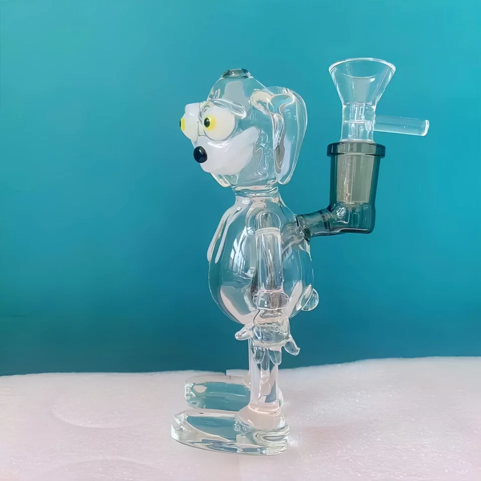 5.5" Handcrafted Realistic Puppy Glass Pipe