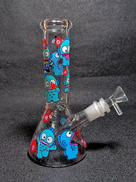 Hangyodon Sanrio Big Eyes Octopus All-Over Print Borosilicate Glass Beaker Bong Hangyodon Sanrio Big Eyes Octopus All-Over Print Borosilicate Glass Beaker Bong