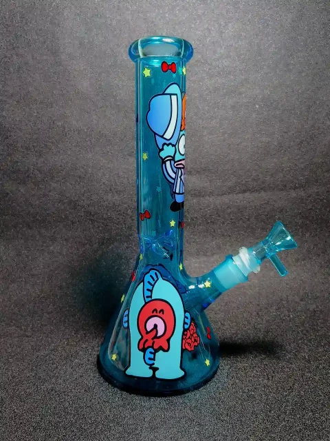 Hangyodon Sanrio Blue Beaker Glass Bong Hangyodon Sanrio Blue Beaker Glass Bong