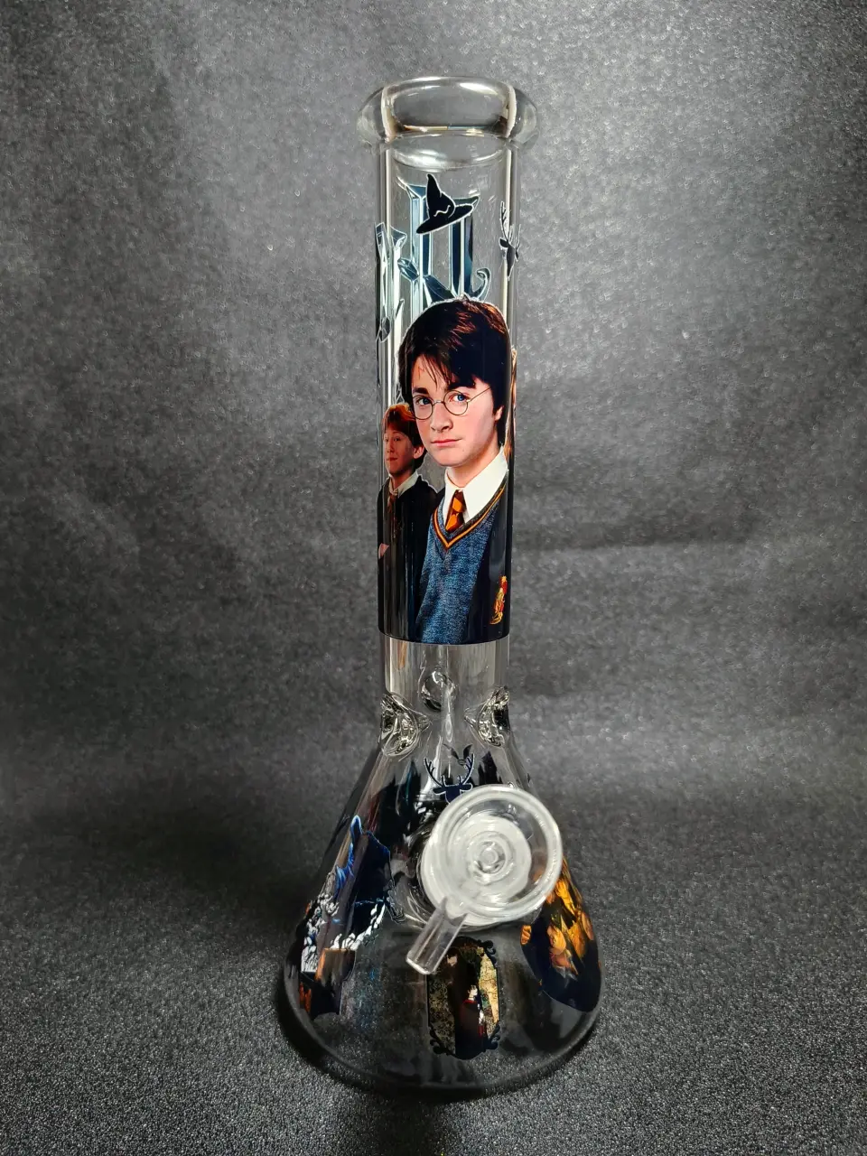 Harry Potter Wizarding World Hogwarts Gryffindor Harry Ron Castle Beaker Glass Bong