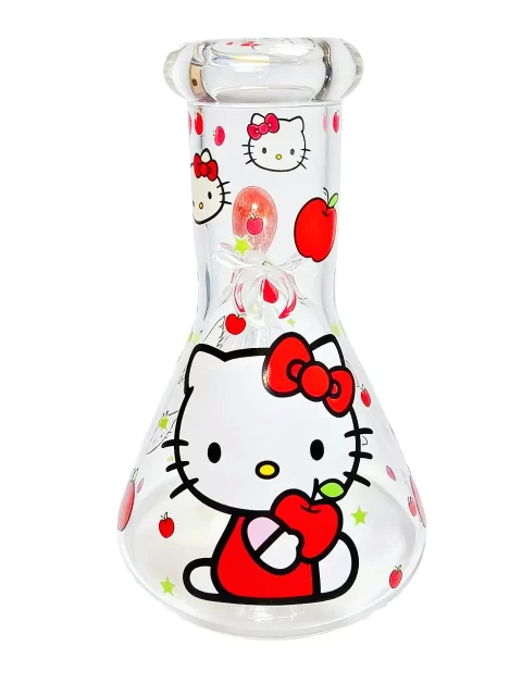 8" 5mm Hello Kitty Apple Delight Beaker Glass Bong