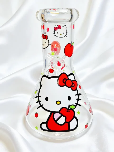 8" 5mm Hello Kitty Apple Delight Beaker Glass Bong