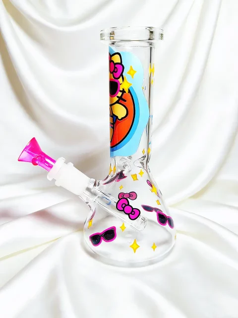 8″ Hello Kitty Bikini Summer Vibes Beaker Glass Bong 8" Hello Kitty Bikini Summer Vibes Beaker Glass Bong