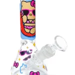 8" Hello Kitty Bikini Summer Vibes Beaker Glass Bong
