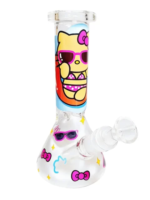 8″ Hello Kitty Bikini Summer Vibes Beaker Glass Bong