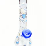 10" Hello Kitty Blue Wishes Beaker Glass Bong