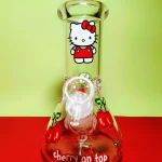 8" Hello Kitty Bong Sweet Cherry Design 5mm Thick Glass