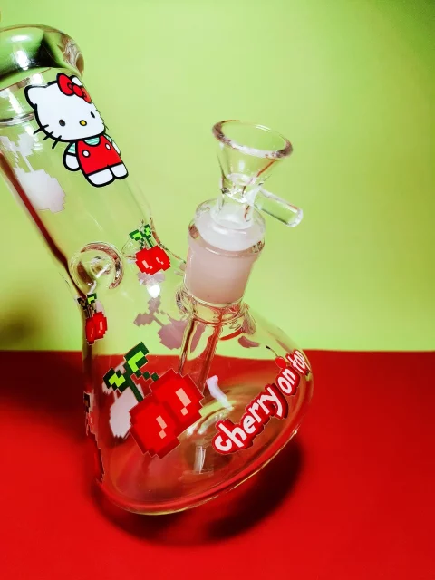 8″ Hello Kitty Bong Sweet Cherry Design 8" Hello Kitty Bong Sweet Cherry Design