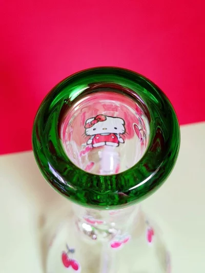 10" Hello Kitty Cherry Design Beak Bong | 9mm Extra Thick Glass
