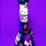 8" Hello Kitty Cobalt Blue Iridescent Bong
