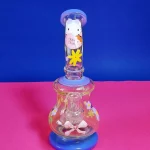 8.5" Hello Kitty Floral Charm Glass Mini Bong