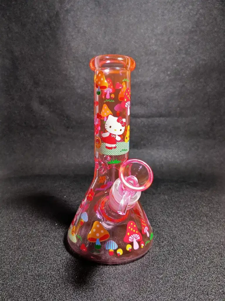 Hello Kitty Sanrio Enchanted Forest Pink Beaker Glass Bong