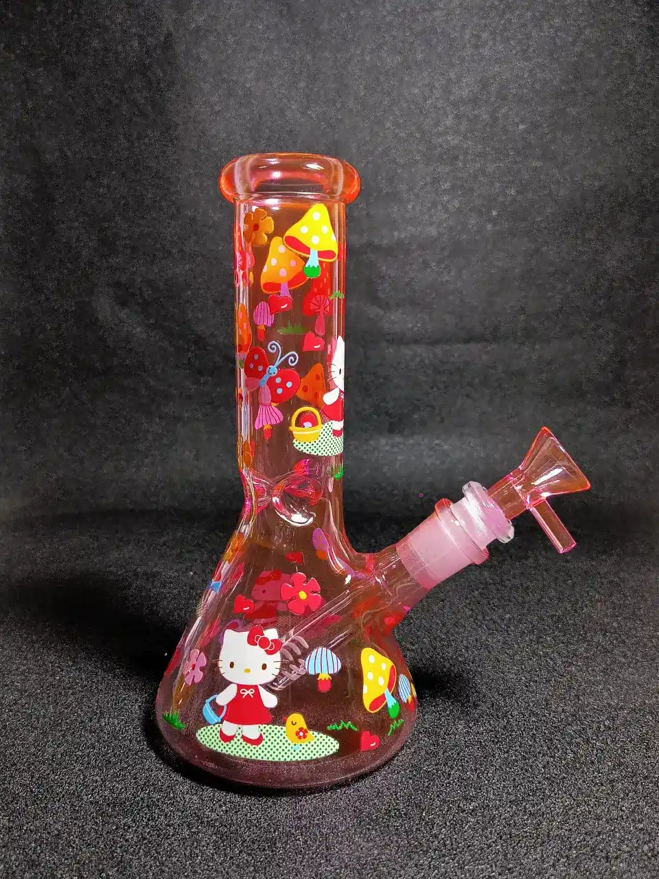 Hello Kitty Sanrio Enchanted Forest Pink Beaker Glass Bong