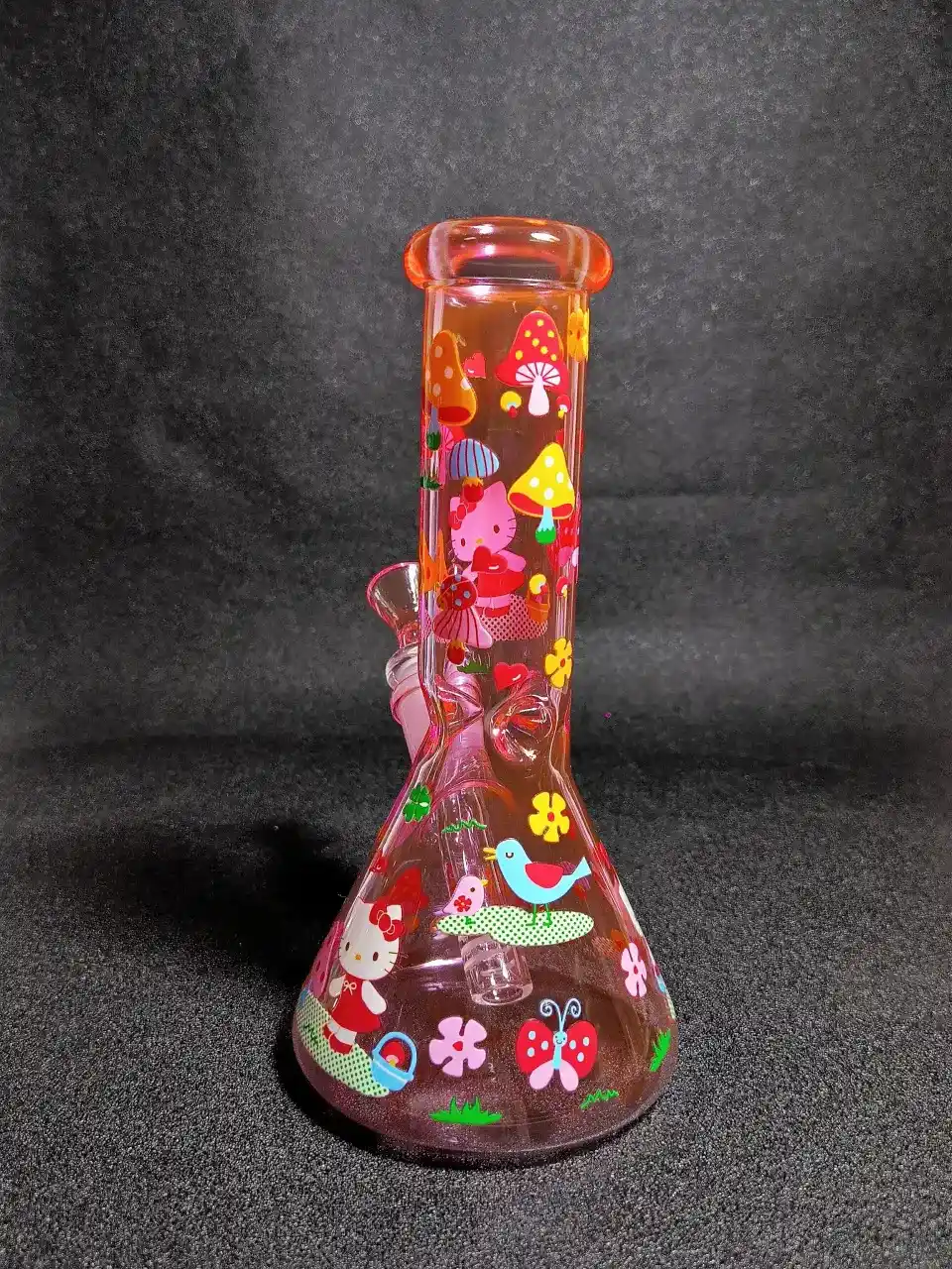 Hello Kitty Sanrio Enchanted Forest Pink Beaker Glass Bong