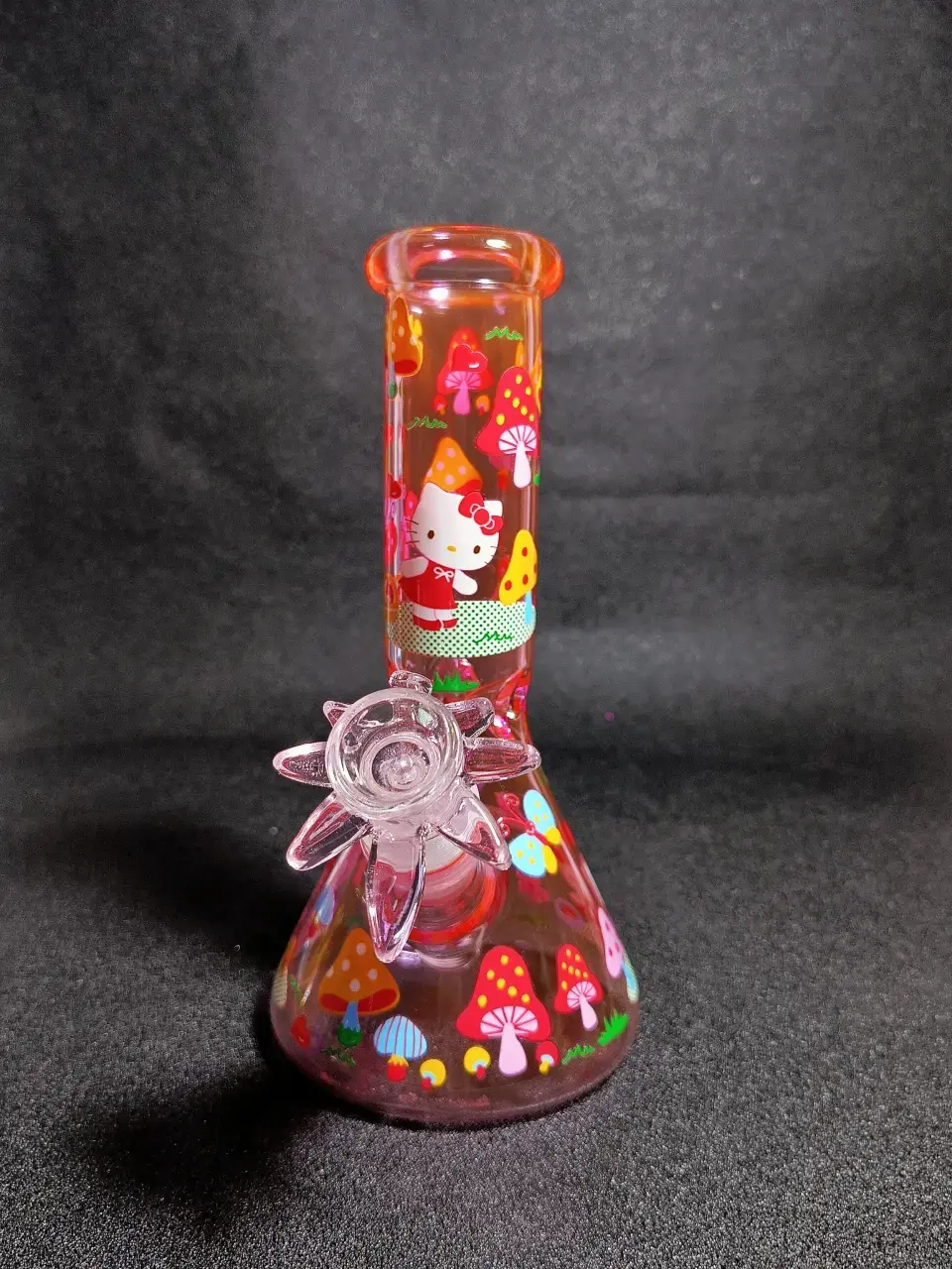 Hello Kitty Sanrio Enchanted Forest Pink Beaker Glass Bong