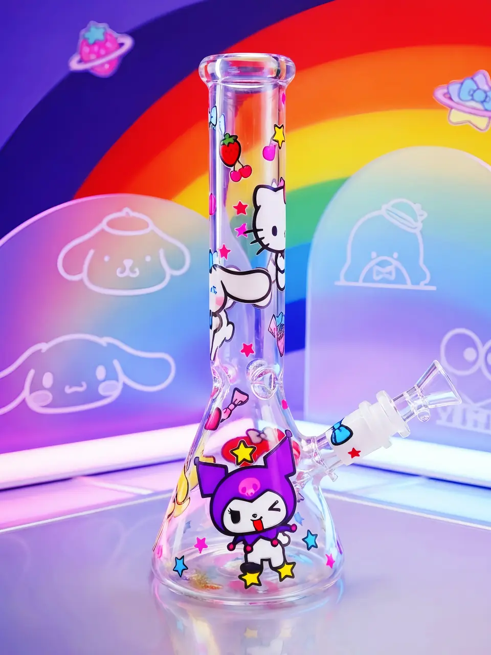 10" Sanrio Friends Star Wish Park Beaker Glass Bong - Image 5