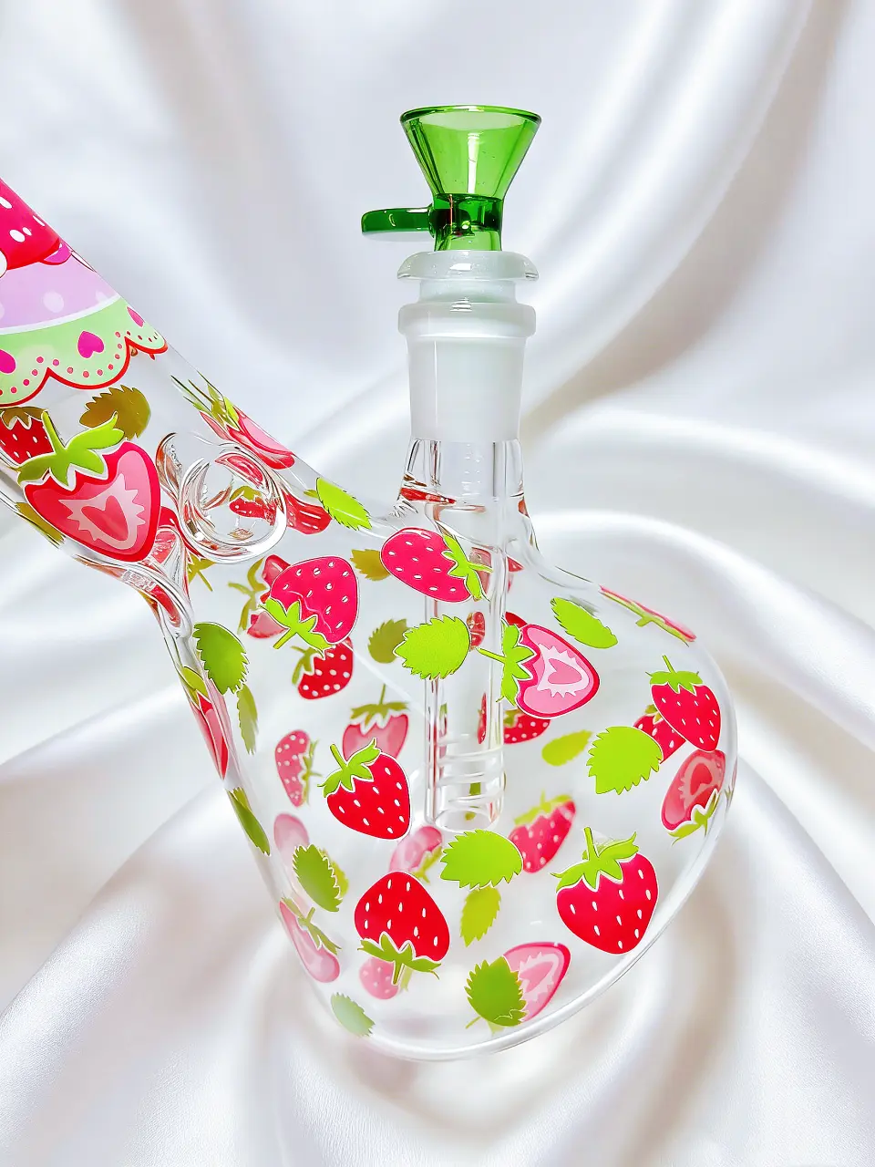 10" Hello Kitty Strawberry Garden Beaker Glass Bong