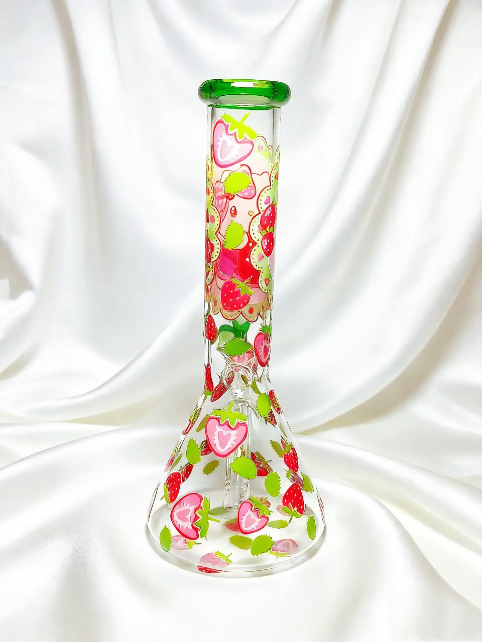 10" Hello Kitty Strawberry Garden Beaker Glass Bong