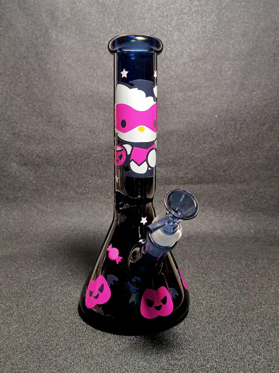 Hello Kitty Halloween Devil Pumpkin Candy Glass Bong