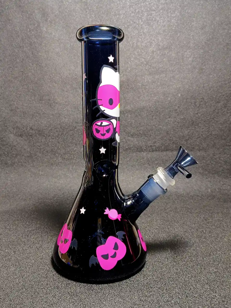 Hello Kitty Halloween Devil Pumpkin Candy Glass Bong