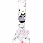 10" Hello Kitty Lolita Lace Vintage Beaker Glass Bong