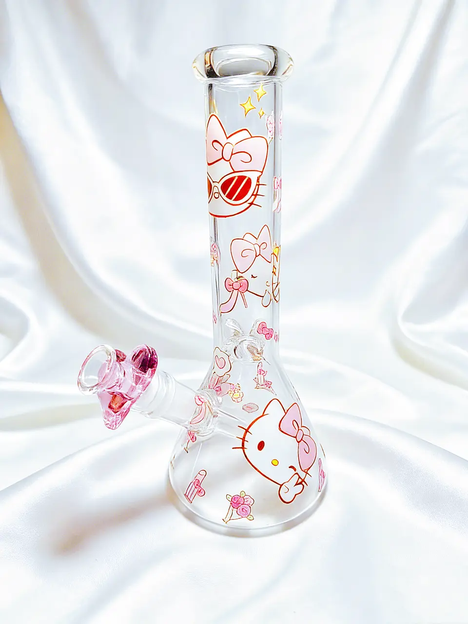 10" Hello Kitty Modern Party Beaker Glass Bong