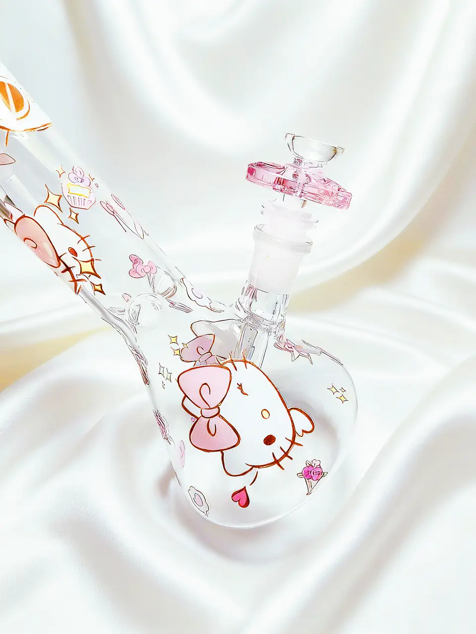 10" Hello Kitty Modern Party Beaker Glass Bong