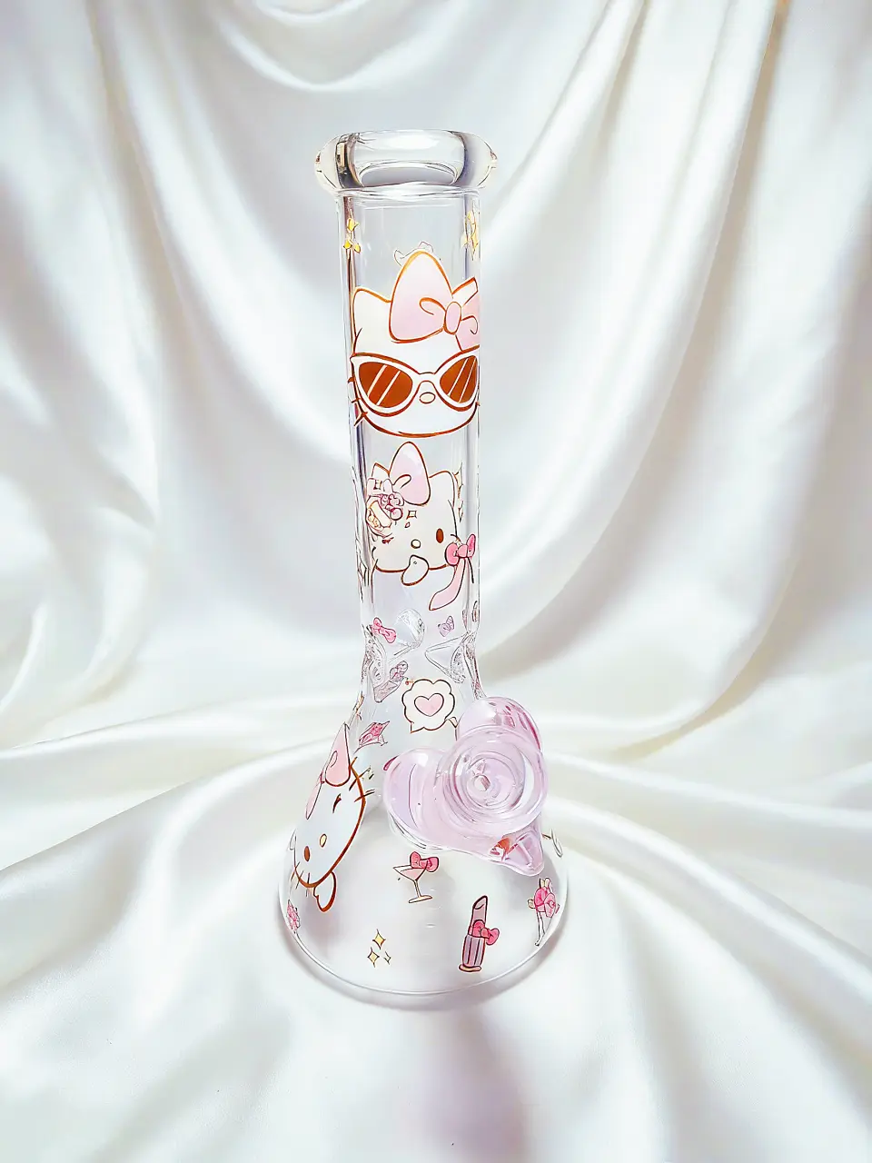 10" Hello Kitty Modern Party Beaker Glass Bong