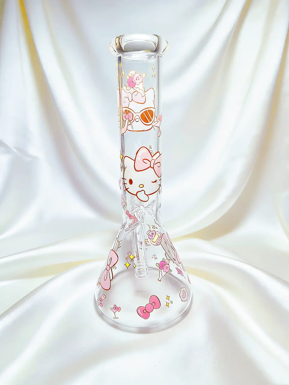10" Hello Kitty Modern Party Beaker Glass Bong