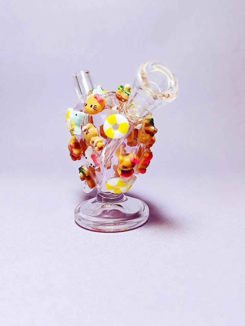 2.7" Hello Kitty Pink Mini Heart Bubbler