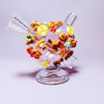 2.7" Hello Kitty Pink Mini Heart Bubbler