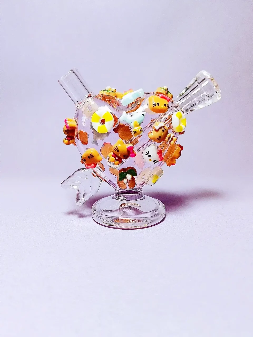2.7" Hello Kitty Pink Mini Heart Bubbler